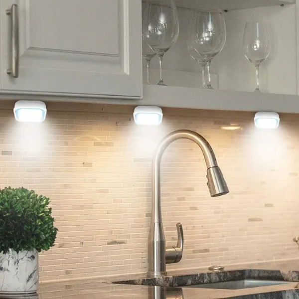 Комплект LED Квадратных светильников с пультом и таймером LED light with Remote Control Set (3 светильника)