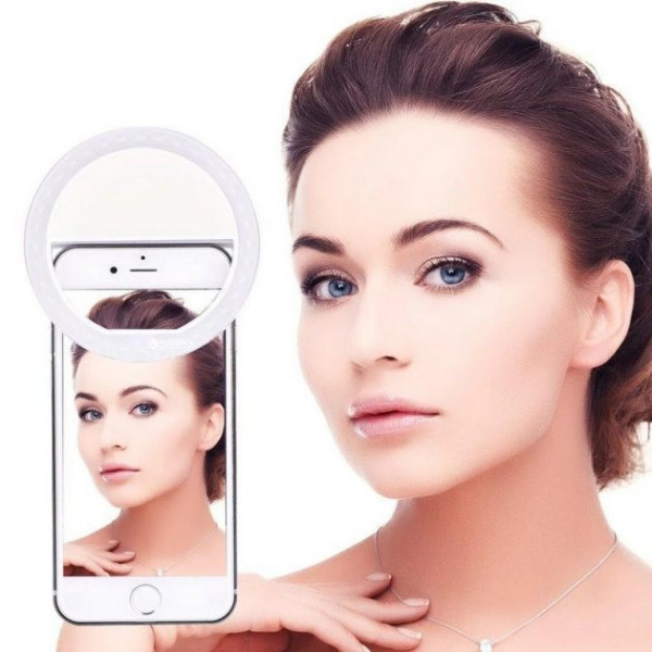 Светодиодное селфи кольцо Selfie Ring Light на батарейках