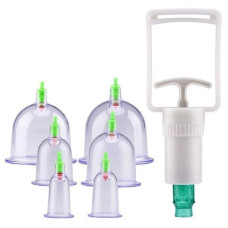 Массажные вакуумные банки для домашней терапии - Pull out a vacuum apparatus 6 насадок