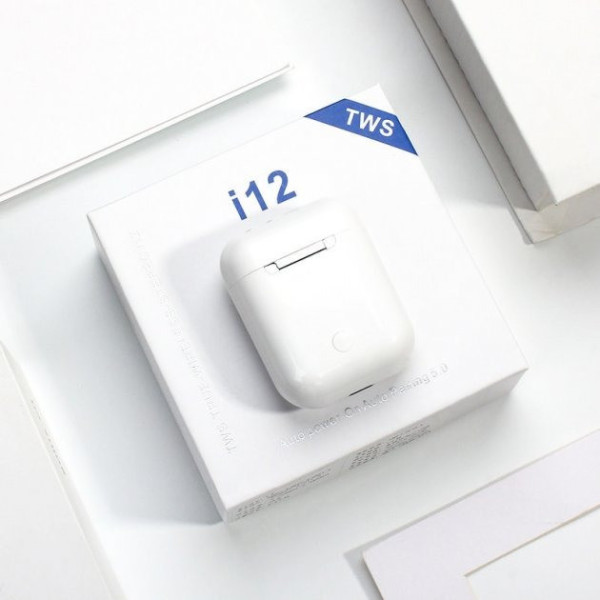 Беспроводные сенсорные наушники i12-Twsт белые
