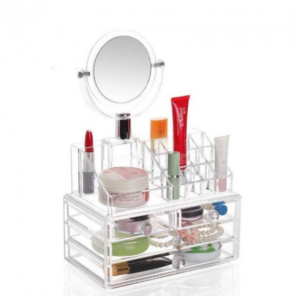 Органайзер для хранения косметики с зеркалом JN-870 Beauty box