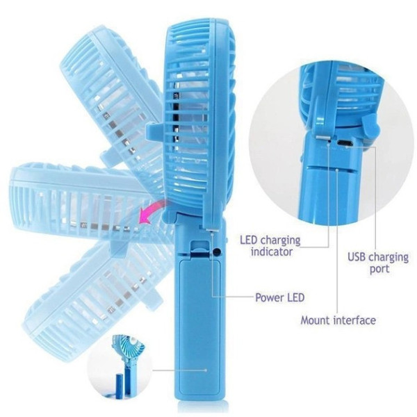 Вентилятор аккумуляторный мини с ручкой USB Handy Fan
