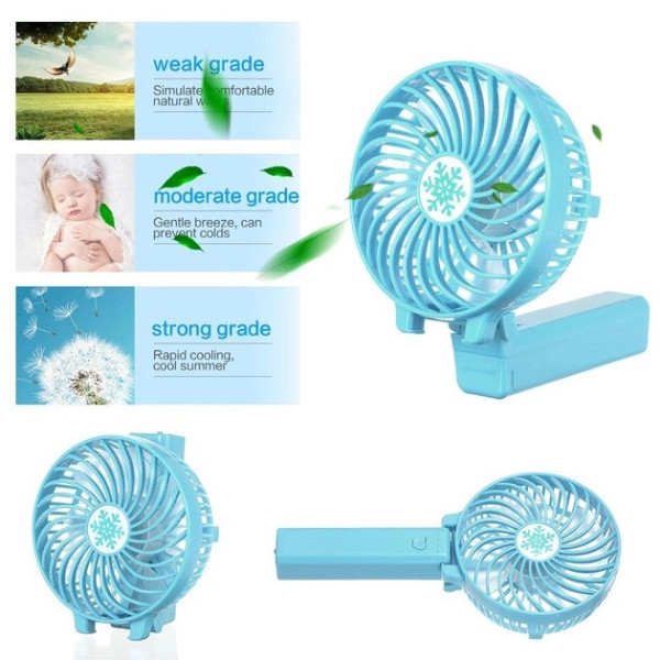 Вентилятор аккумуляторный мини с ручкой USB Handy Fan