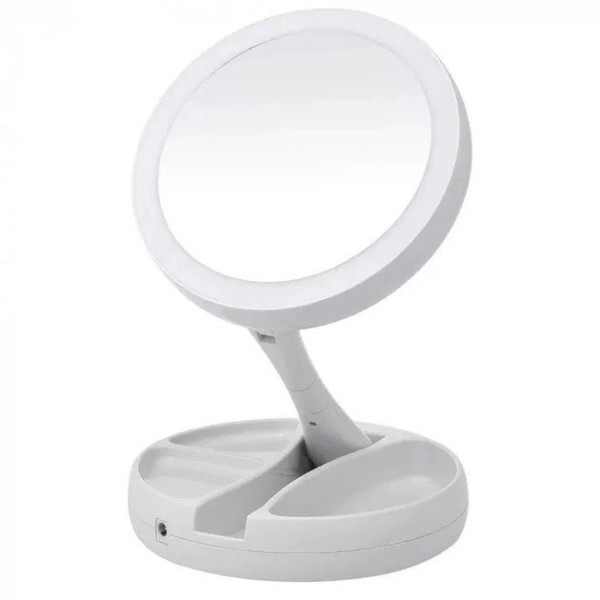 Настольное зеркало с подсветкой Led и увеличением для макияжа My Fold Away