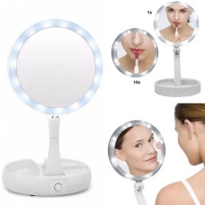 Настольное зеркало с подсветкой Led и увеличением для макияжа My Fold Away