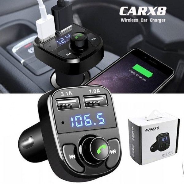Модулятор в машину CAR X8 BT / ФМ Модулятор / ФМ Трансмиттер с Bluetooth