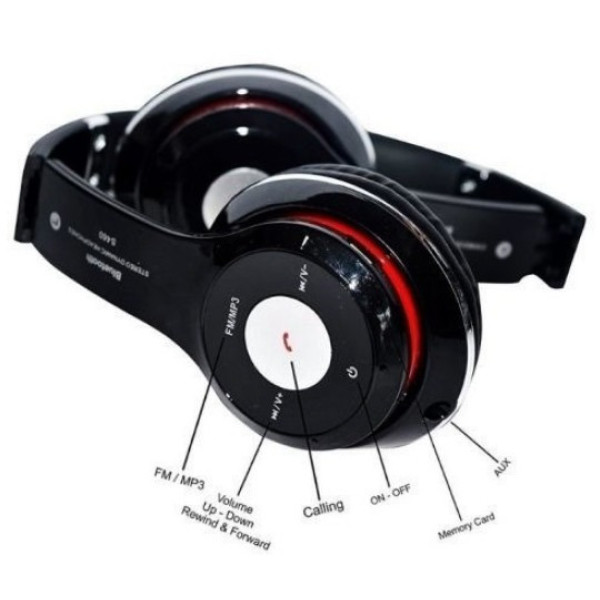 Наушники беспроводные S460 Black Bluetooth MP3 плеером