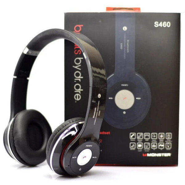 Наушники беспроводные S460 Black Bluetooth MP3 плеером