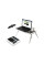 Портативный складной столик для ноутбука с охлаждением 2 USB кулерами E-Table LD-09 черный