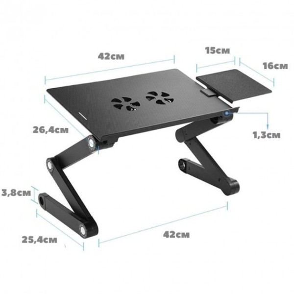 Столик для ноутбука Laptop table Т8 с USB и охлаждением