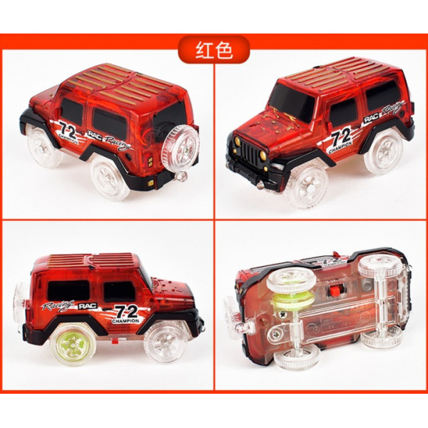Дополнительная машинка для гоночной трассы Magic Tracks джип на 3 led