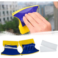 Двусторонняя магнитная щетка для мытья окон Double Sided Glass Cleaner 12 см