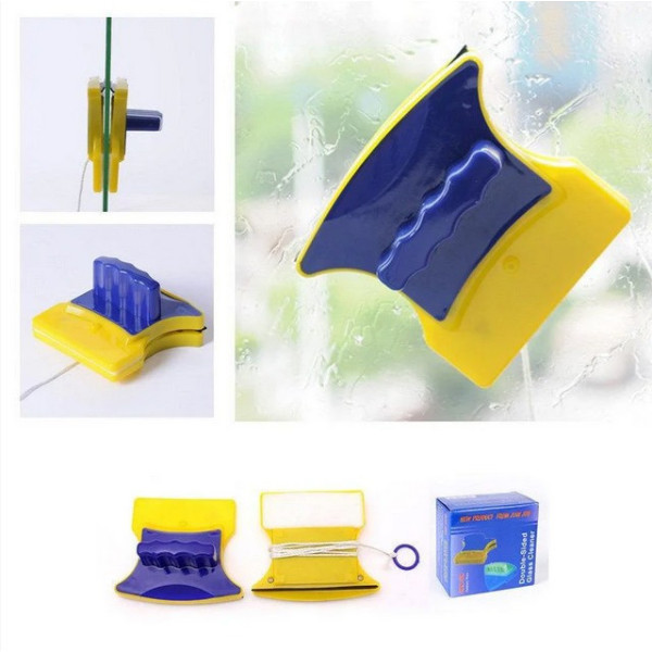 Двусторонняя магнитная щетка для мытья окон Double Sided Glass Cleaner 12 см
