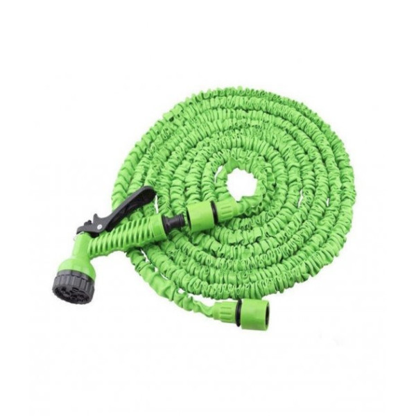 Шланг садовый для полива Magic Hose зеленый саморастягивающийся 22,5 м