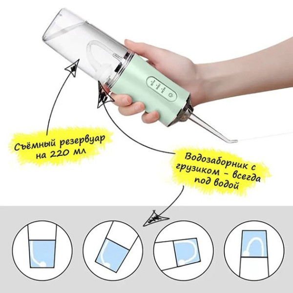 Ирригатор портативный Irrigator 3 режима работы, 3 насадки