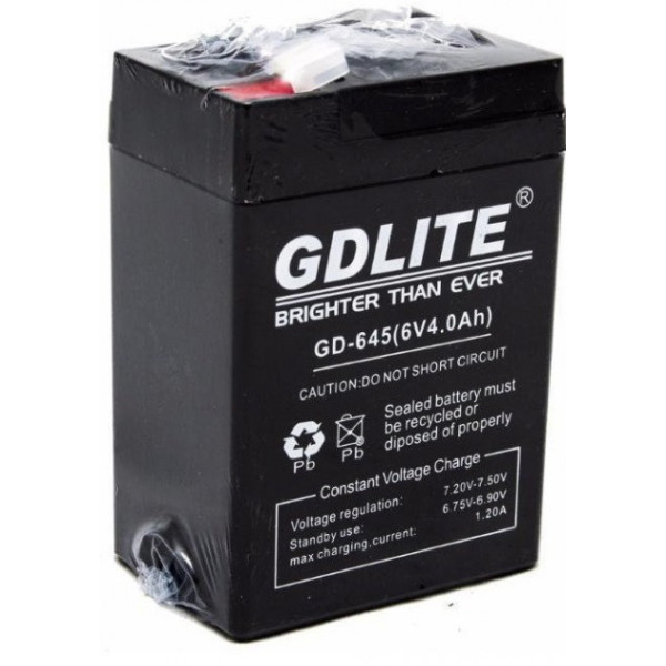 Аккумулятор для электронных весов, фонарей, светильников GDLiting GD-645 6V4.0AH