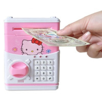 Игрушечный детский сейф копилка Hello Kitty розовый с кодовым замком