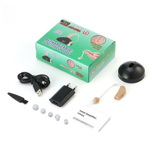Слуховой аппарат аккумуляторный Ultra Sound Amplifier усилитель слуха