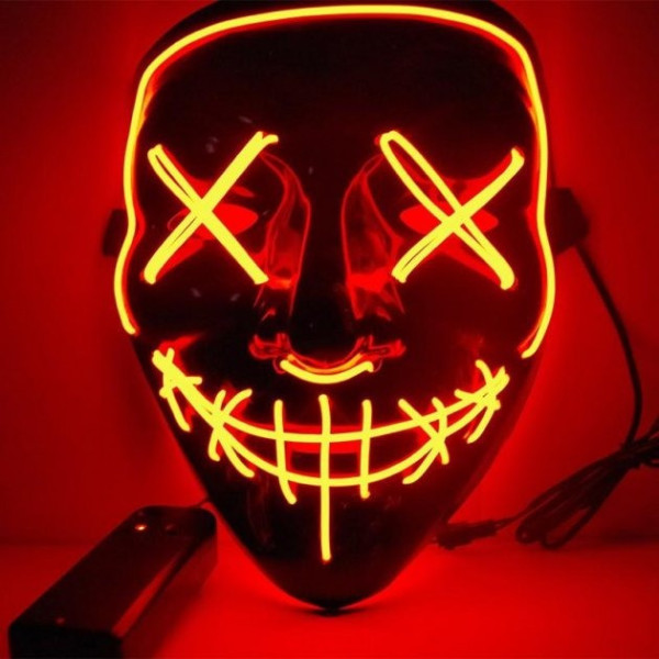 Маска Purge неоновая "Судно ночь" светится в темноте