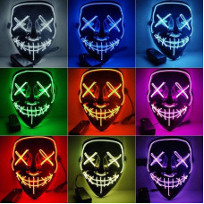 Маска Purge неоновая "Судно ночь" светится в темноте