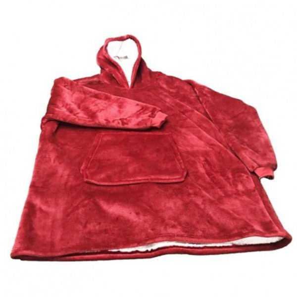 Плед толстовка двухсторонняя халат с капюшоном и рукавами Blanket Huggle Hoodie
