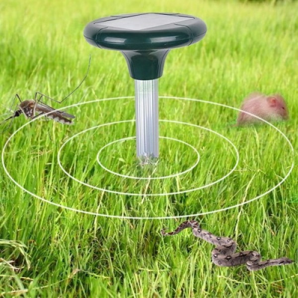 Ультразвуковой отпугиватель кротов, грызунов и змей Solar Rodent Repeller на солнечной батарее