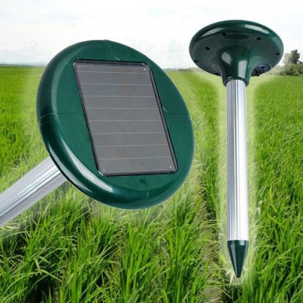 Ультразвуковой отпугиватель кротов, грызунов и змей Solar Rodent Repeller на солнечной батарее