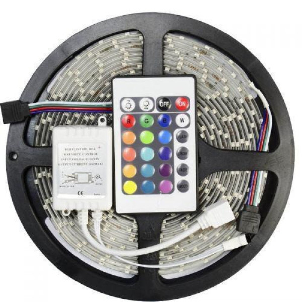 Многоцветная RGB светодиодная LED лента с диодом SMD2835 с питанием 12V и степенью защиты IP65