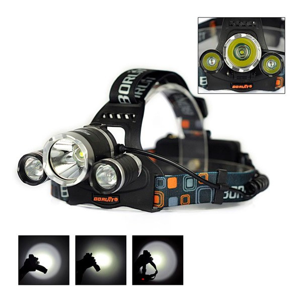 Светодиодный налобный фонарь X-Balog RJ-3000-T6 на 3 LED