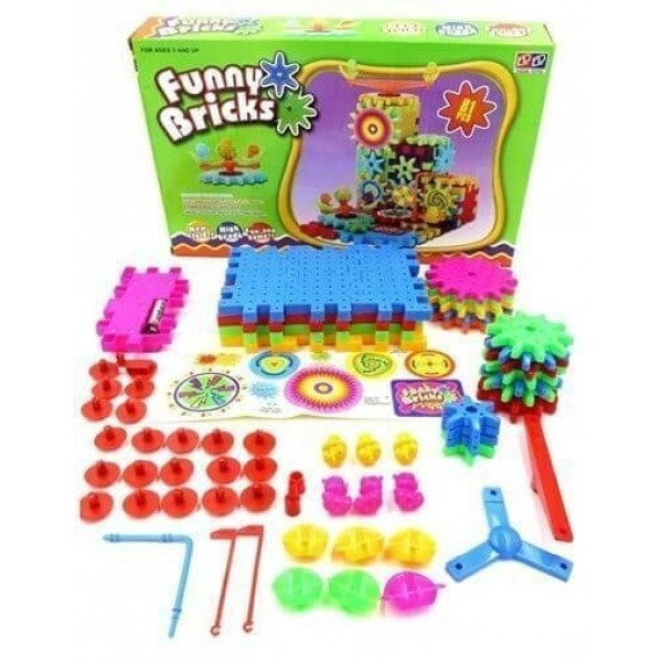 Детский развивающий 3D конструктор шестеренки Funny Bricks