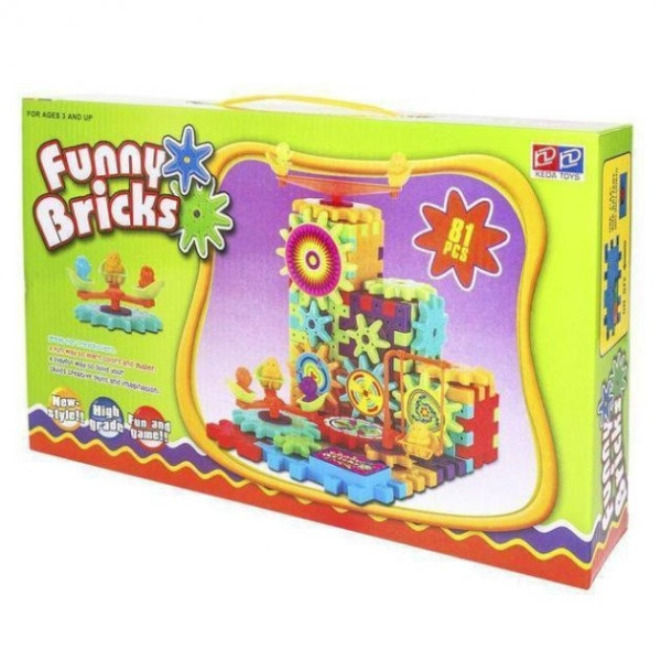 Детский развивающий 3D конструктор шестеренки Funny Bricks