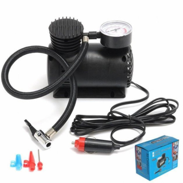 Автомобильный насос Air Compressor DC-12V 250 PSI с манометром компрессор