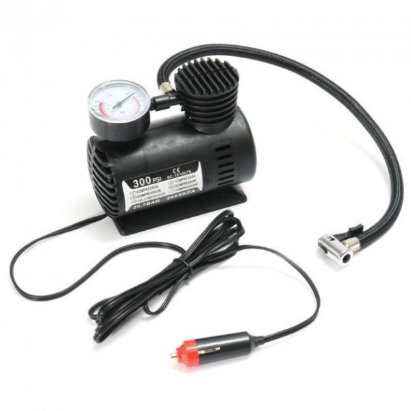 Автомобильный насос Air Compressor DC-12V 250 PSI с манометром компрессор