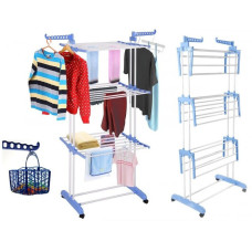 Многоярусная сушилка для белья, вещей, одежды Garment rack with wheels складная, удобная в использовании