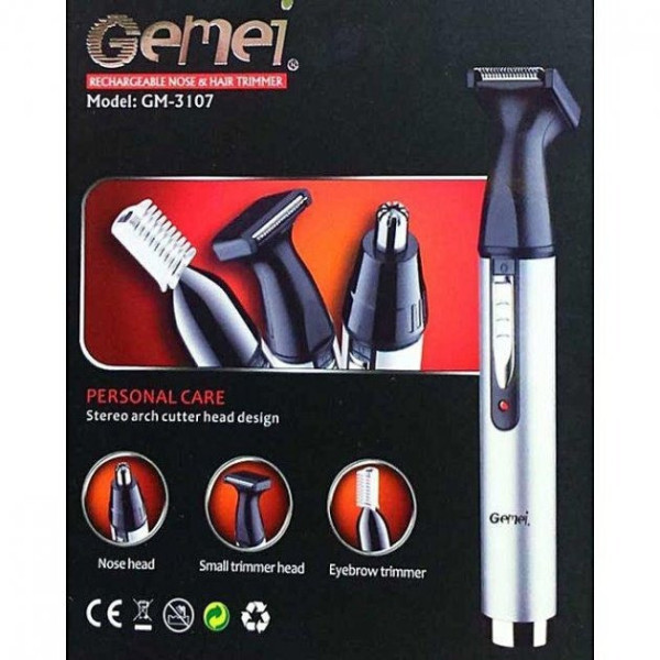 Триммер Для Стрижки Волос Gemei Gm-3107 3 В 1 Стайлер для бережного удаления нежелательных волосков