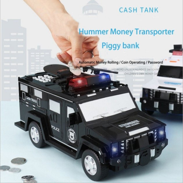 Машина копилка Money Box Toy с Кодовым Замком и Отпечатком Пальца черная