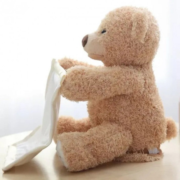 Интерактивный Говорящий мишка Пикабу Peekaboo Bear играющий в прятки 30 см