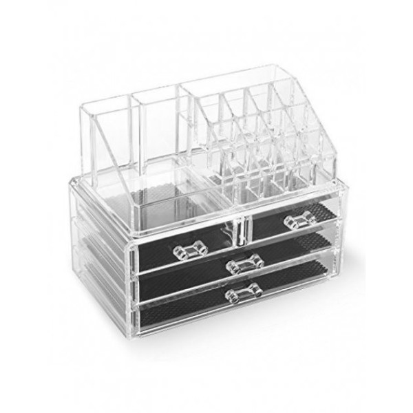 Акриловий органайзер для косметики Cosmetic Storage Box прозрачный