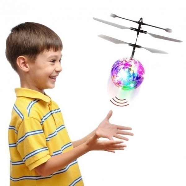 Летающий светящийся шар вертолет Sensor Flying Ball сенсор от руки