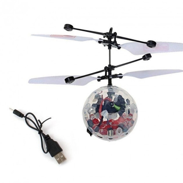 Летающий светящийся шар вертолет Sensor Flying Ball сенсор от руки
