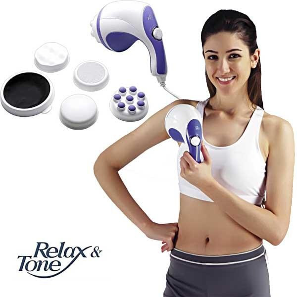 Массажер для тела RELAX AND SPIN TONE, Антицеллюлитный 5 насадок