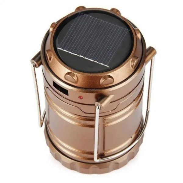 Кемпинговая лампа аккумуляторная переносная Solar G85 с солнечной панелью