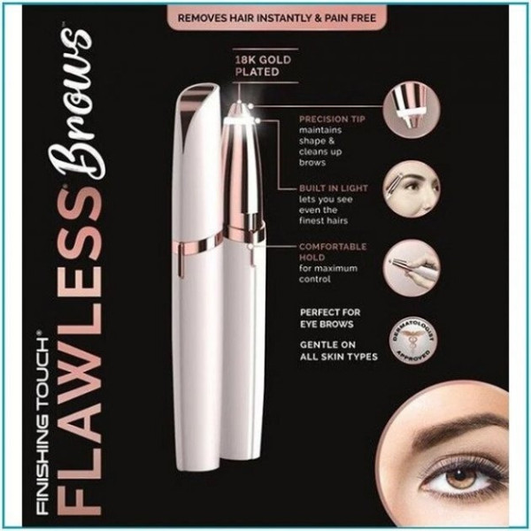 Женский триммер эпилятор для бровей Flawless Brows NEW безболезненное удаление волосков без раздражения и алле