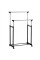 Двойная телескопическая вешалка напольная стойка Double Pole Clothes Horse черная