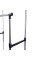 Двойная телескопическая вешалка напольная стойка Double Pole Clothes Horse черная