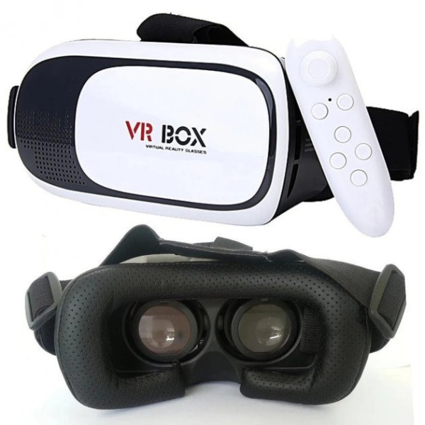 Очки виртуальной реальности с пультом управления для телефона шлем 3d vr box 2.0 ВиАр шлем