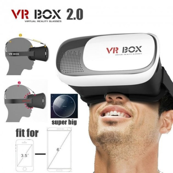 Очки виртуальной реальности с пультом управления для телефона шлем 3d vr box 2.0 ВиАр шлем