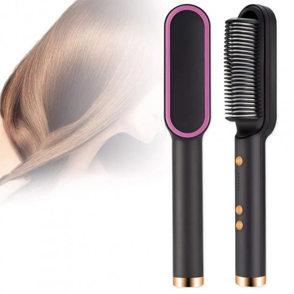 Расческа выпрямитель с турмалиновым покрытием для волос Hair Straightener HQT-909