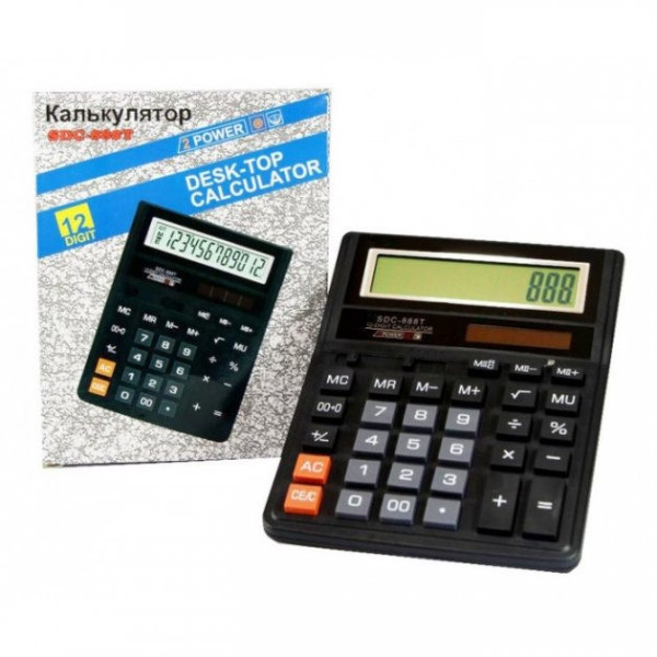 Калькулятор настольный SDC-888T черный