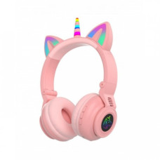 Наушники детские Ear STN-27 Cat LED Единорог + кошачьи ушки с подсветкой Bluetooth